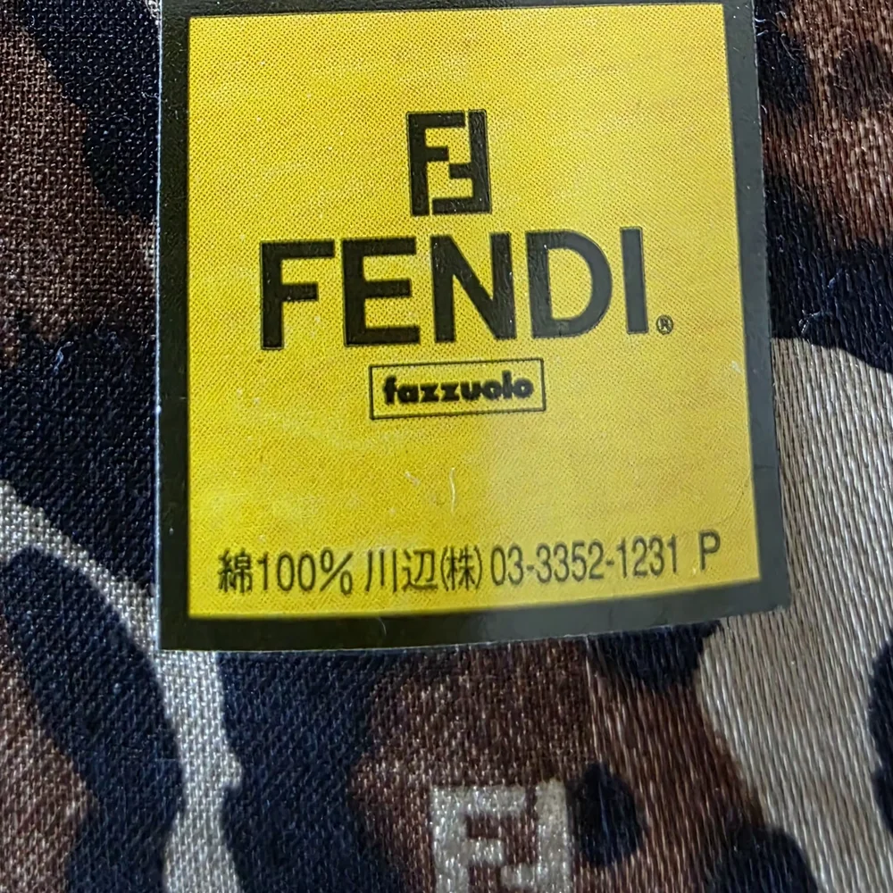 Fendi Leopard FF Large Logo Handkerchief Scarf - Picture 2 of 3